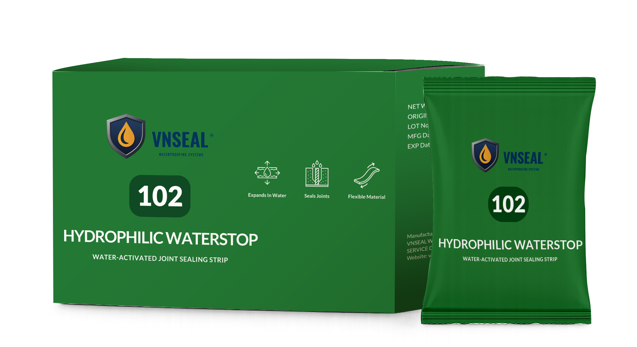 VNSEAL 102 Hydrophilic Waterstop
