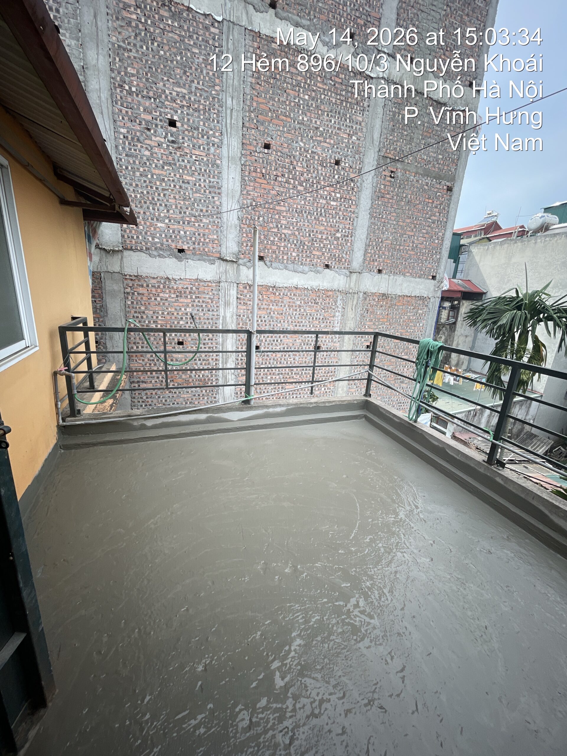 Cải tạo chống thấm sân thượng nhà dân tại Nguyễn Khoái